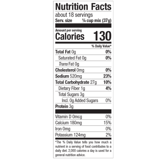 New Hope Mills Blueberry Nutrition Facts