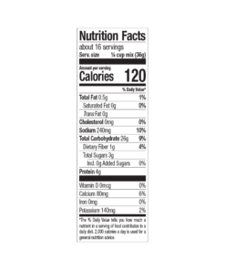 Crepe mix nutritional facts