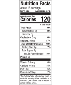 New Hope Mills Gingerbread Pancake Mix Nutritionals Facts
