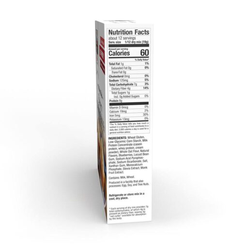 Blueberry muffin mix nutritional facts