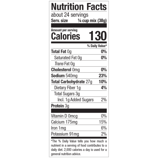 New Hope Mills Old Fashioned Buckwheat Pancake Mix Nutritionals Facts