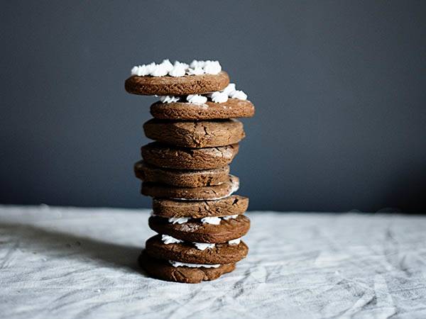 Stack of molasses cookies