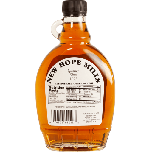 New Hope Mills Pancake Syrup back