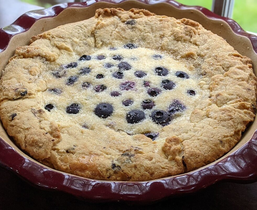 Blueberry buttermilk cheesecake
