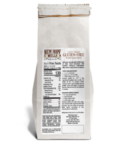 Image of the back of the Gluten Free Chia Pancake Mix bag