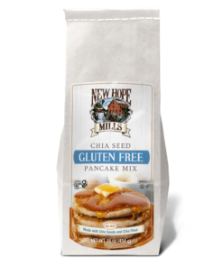 Image of the front of the Gluten Free Chia Pancake Mix bag