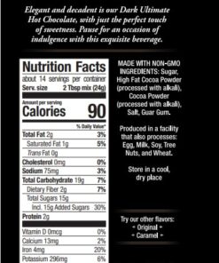Image of Ultimate Hot Chocolate Dark nutritional facts and information