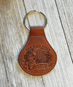 Photo of New Hope Mills 200th Anniversary Leather Key Fob