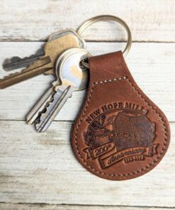 Photo of New Hope Mills Leather Key Fob with Keys