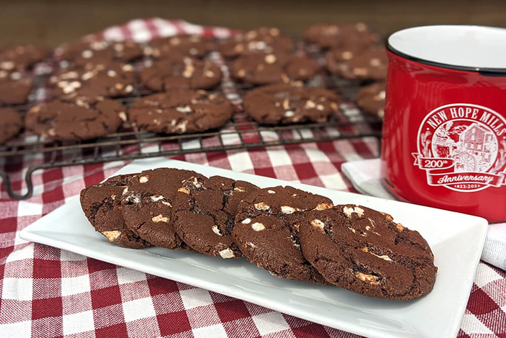 Photo of cookies made with New Hope Mills Ultimate Hot Chocolate Mix