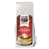 New Hope Mills White Chocolate Peppermint Pancake Mix in a white paper bag