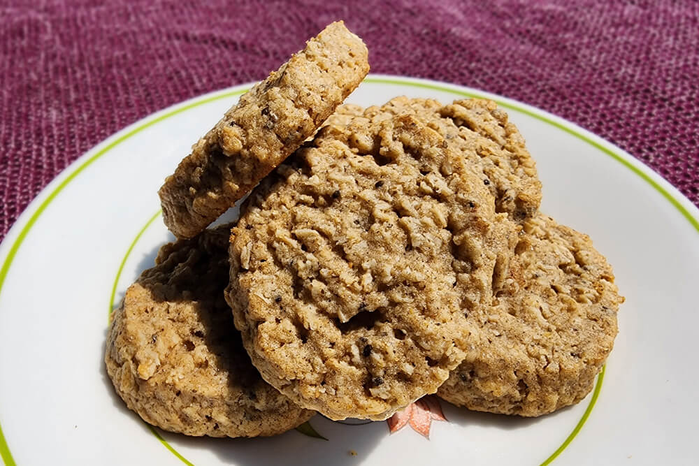 Image of finished product for Gluten Free Chia Oatmeal Cookies