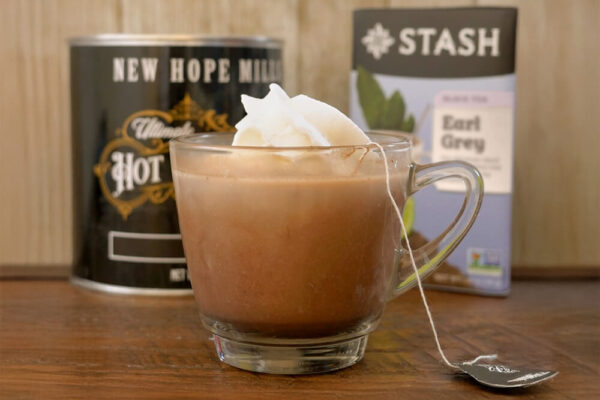 Photo of New Hope Mills Ultimate Hot Chocolate and Earl Grey Tea for a drink recipe